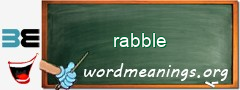 WordMeaning blackboard for rabble